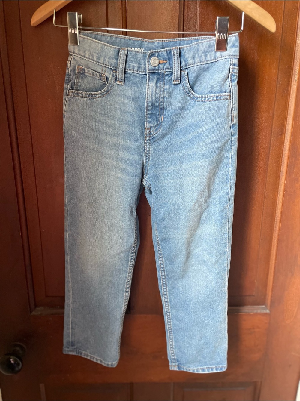 Old Navy girls size 7 high rise slouchy straight jeans
